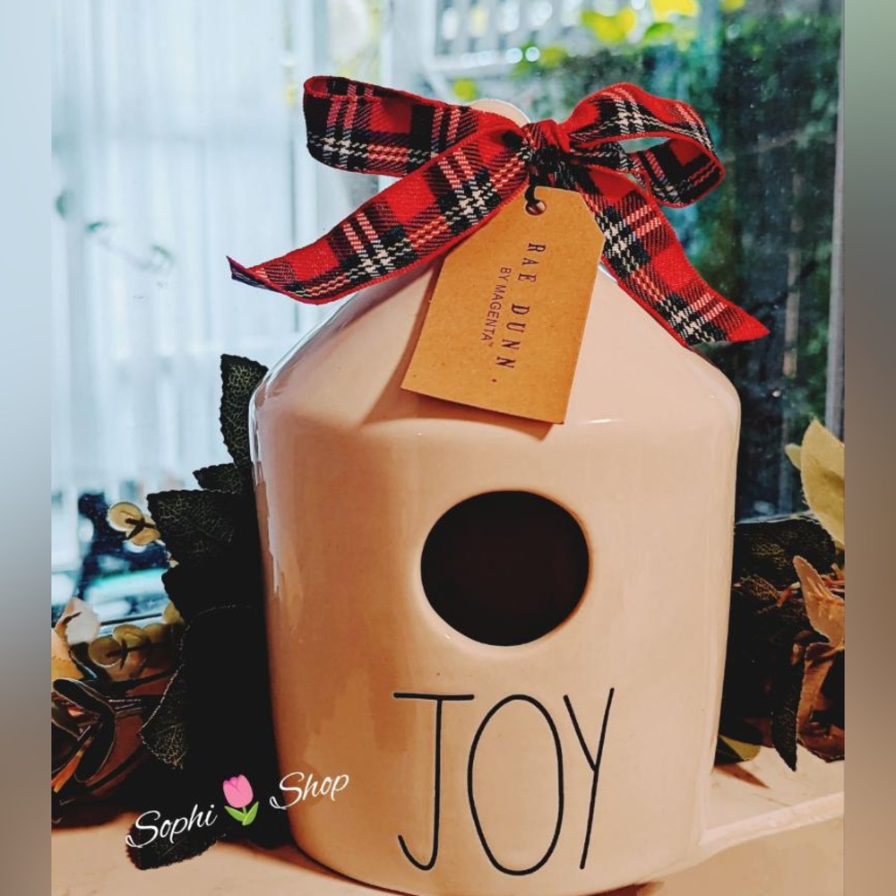 NWT Rae Dunn Hard to find! JOY birdhouse Perfect for Christmas gift 🎁